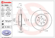 09.D880.11 Brzdový kotouč COATED DISC LINE BREMBO