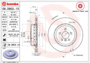 09.D902.13 BREMBO brzdový kotúč 09.D902.13 BREMBO