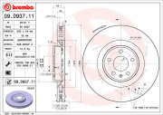 09.D937.11 Brzdový kotouč COATED DISC LINE BREMBO