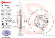 09.D980.11 BREMBO brzdový kotúč 09.D980.11 BREMBO