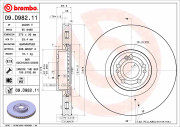 09.D982.11 BREMBO brzdový kotúč 09.D982.11 BREMBO