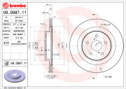 09.D987.11 BREMBO brzdový kotúč 09.D987.11 BREMBO