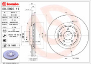 09.D990.11 Brzdový kotouč COATED DISC LINE BREMBO