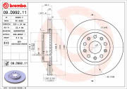 09.D992.11 Brzdový kotouč COATED DISC LINE BREMBO