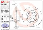 09.D994.11 BREMBO brzdový kotúč 09.D994.11 BREMBO