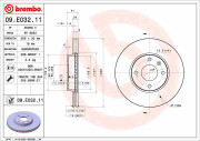 09.E032.11 BREMBO brzdový kotúč 09.E032.11 BREMBO