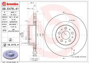 09.E478.41 Brzdový kotouč COATED DISC LINE BREMBO