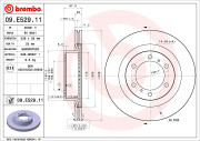 09.E529.11 Brzdový kotouč COATED DISC LINE BREMBO