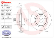 09.E533.11 Brzdový kotouč COATED DISC LINE BREMBO