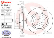 09.N266.21 BREMBO brzdový kotúč 09.N266.21 BREMBO