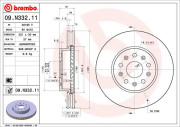 09.E836.11 Brzdový kotouč COATED DISC LINE BREMBO