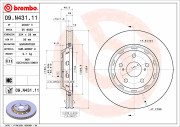 09.N431.11 Brzdový kotouč COATED DISC LINE BREMBO