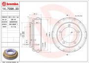 14.7098.20 Brzdový buben ESSENTIAL LINE BREMBO