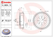 14.A854.10 Brzdový buben ESSENTIAL LINE BREMBO