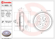 14.A855.10 Brzdový buben ESSENTIAL LINE BREMBO