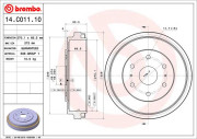 14.C011.10 Brzdový buben ESSENTIAL LINE BREMBO