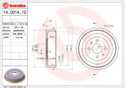 14.C014.10 Brzdový buben ESSENTIAL LINE BREMBO