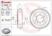 14.D629.10 Brzdový buben ESSENTIAL LINE BREMBO