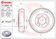 14.D630.10 Brzdový buben ESSENTIAL LINE BREMBO