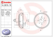 14.C013.10 Brzdový buben ESSENTIAL LINE BREMBO