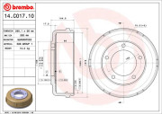 14.C017.10 Brzdový buben ESSENTIAL LINE BREMBO