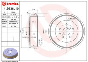 14.D636.10 BREMBO brzdový bubon 14.D636.10 BREMBO