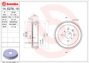 14.E276.10 BREMBO brzdový bubon 14.E276.10 BREMBO