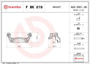 F BK 019 Sada drzaku brzdovych trmenu PRIME LINE BREMBO