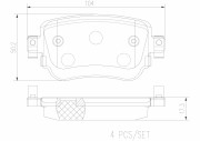 P04002N BREMBO sada brzdových platničiek kotúčovej brzdy P04002N BREMBO