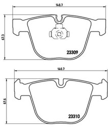 P 05 001 Sada brzdových destiček, kotoučová brzda PRIME LINE BREMBO