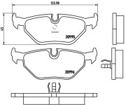 P 06 011 Sada brzdových destiček, kotoučová brzda PRIME LINE BREMBO