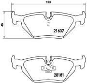 P 06 013 Sada brzdových destiček, kotoučová brzda PRIME LINE BREMBO