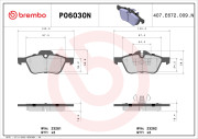 P06030N Sada brzdových destiček, kotoučová brzda PRIME LINE - Ceramic BREMBO