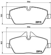 P 06 034 Sada brzdových destiček, kotoučová brzda PRIME LINE BREMBO