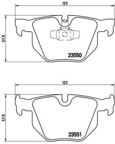 P 06 039X Sada brzdových destiček, kotoučová brzda XTRA LINE BREMBO