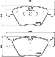 P 06 057 Sada brzdových destiček, kotoučová brzda PRIME LINE BREMBO