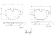 P06064N Sada brzdových destiček, kotoučová brzda BREMBO NAO LINE BREMBO