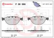 P 06 066 Sada brzdových destiček, kotoučová brzda PRIME LINE BREMBO