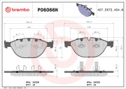 P06066N BREMBO sada brzdových platničiek kotúčovej brzdy P06066N BREMBO