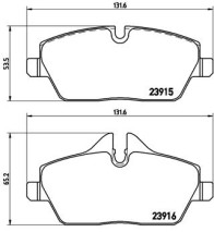 P 06 067 Sada brzdových destiček, kotoučová brzda PRIME LINE BREMBO