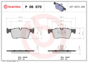 P 06 070X Sada brzdových destiček, kotoučová brzda XTRA LINE BREMBO