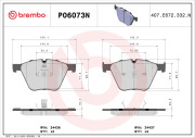 P06073N Sada brzdových destiček, kotoučová brzda BREMBO NAO LINE BREMBO