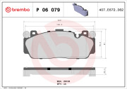 P 06 079 Sada brzdových destiček, kotoučová brzda PRIME LINE BREMBO