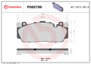 P06079N Sada brzdových destiček, kotoučová brzda PRIME LINE - Ceramic BREMBO