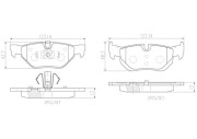 P06084N Sada brzdových destiček, kotoučová brzda BREMBO NAO LINE BREMBO