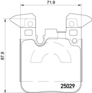 P 06 087X Sada brzdových destiček, kotoučová brzda XTRA LINE BREMBO