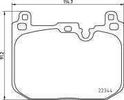 P 06 097 Sada brzdových destiček, kotoučová brzda PRIME LINE BREMBO