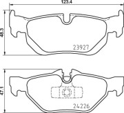 P 06 105 Sada brzdových destiček, kotoučová brzda PRIME LINE BREMBO