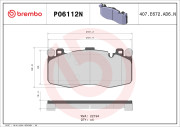 P06112N Sada brzdových destiček, kotoučová brzda PRIME LINE - Ceramic BREMBO