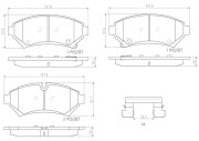 P09008N Sada brzdových destiček, kotoučová brzda BREMBO NAO LINE BREMBO